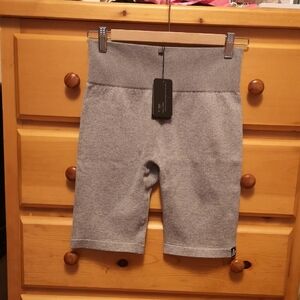 Gray Knit Shorts, Women's Impulse Seamless Booty Shorts
